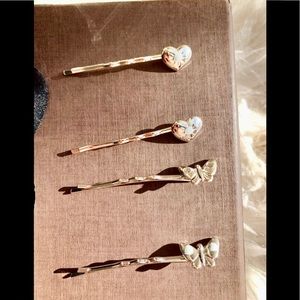 Decorative Hairpin Butterfly & Heart Set - act